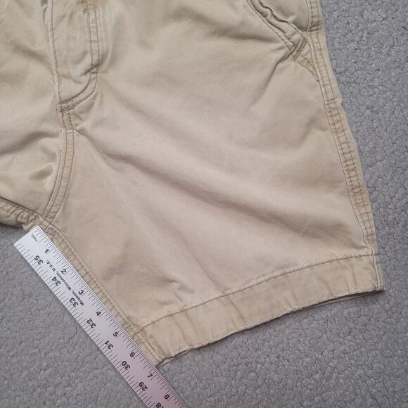 Abercrombie & Fitch Shorts Mens 30 Khaki Tan Chino Flat Front Casual Preppy Gorp - Picture 5 of 7